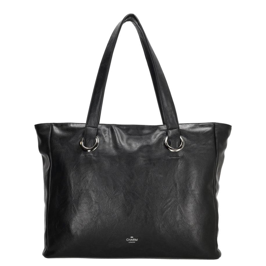 Charm London Liberty Laptoptas 17.3 black Zwart