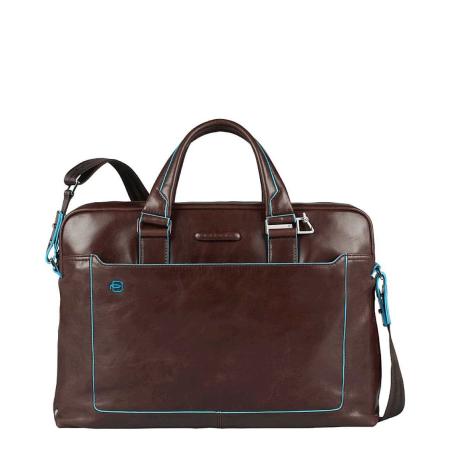 Piquadro Blue Square Computer Portfolio Briefcase 15'' mahogany