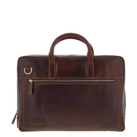 Plevier Vintage London Laptoptas 2 vaks 15.6 dark brown