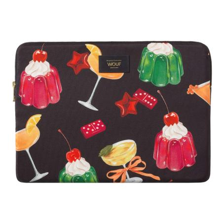 Wouf Wouf Laptoptas citroengeel / grasgroen / rood / zwart / natuurwit