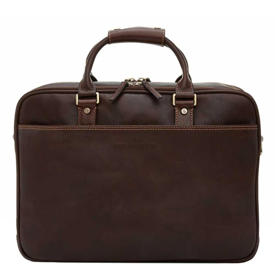 Castelijn & Beerens Verona Business 3-Vaks Laptoptas 15.6&apos;&apos; Mocca Bruin