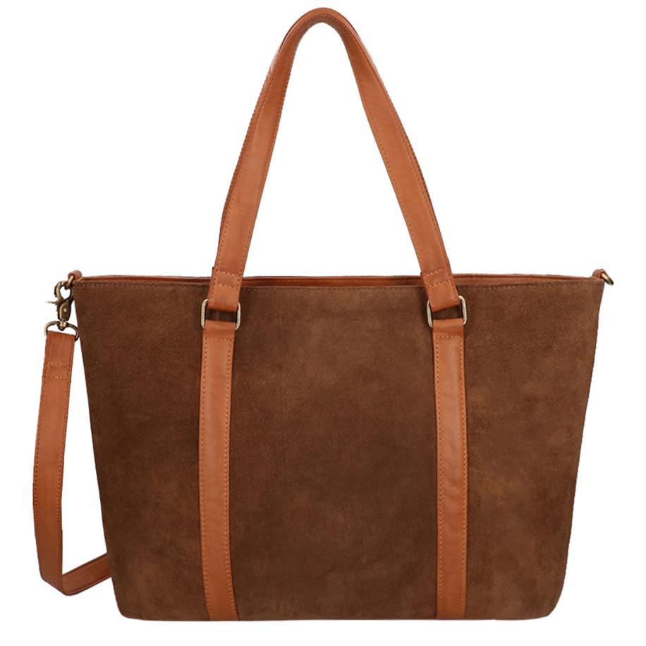 DIMAGINI Nala Suede Workbag 15.6 cognac Bruin