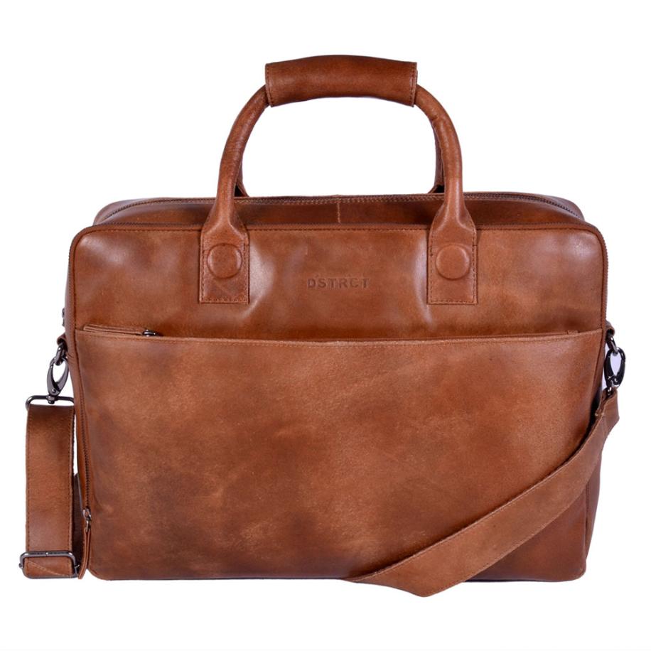 DSTRCT Fletcher Street Business Laptoptas 17&apos;&apos; Cognac Bruin