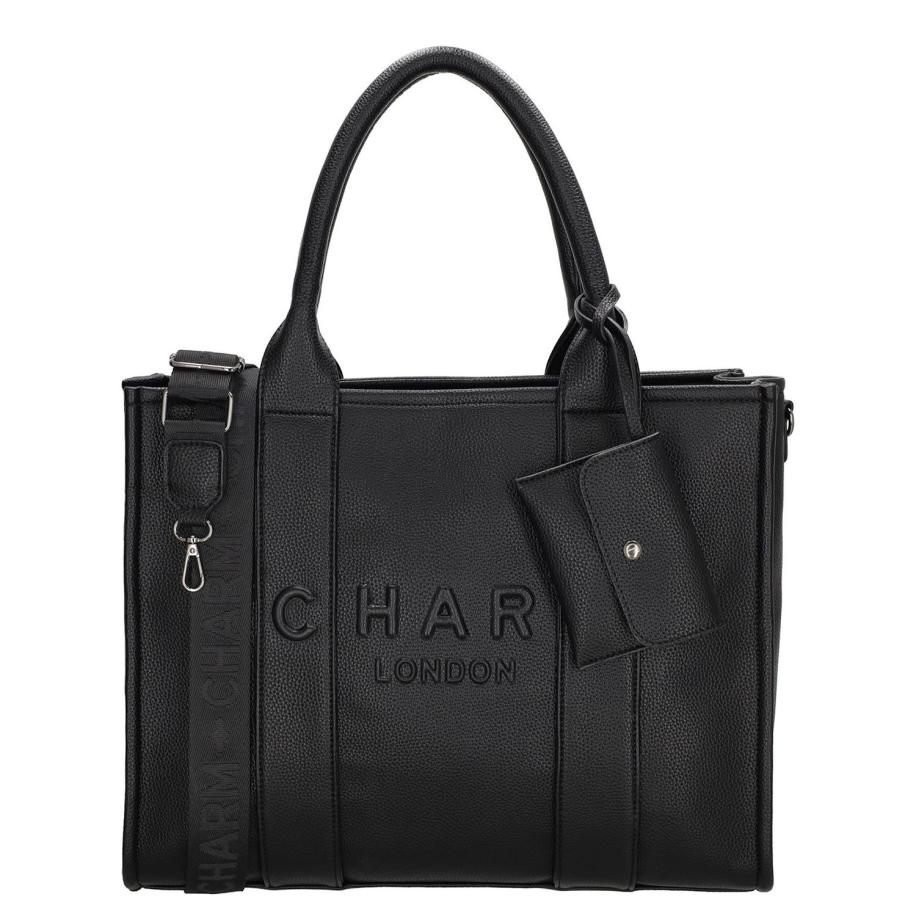 Charm London Bond Laptopbag black Zwart