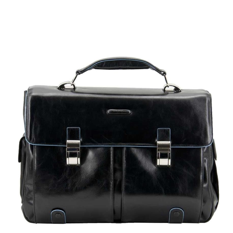 Piquadro Blue Square Computer Briefcase 15.6 Black Zwart