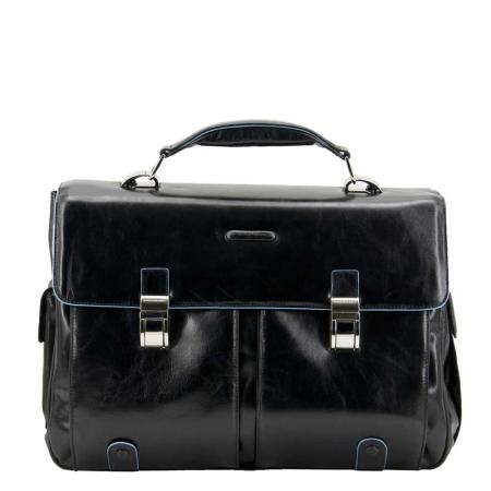 Piquadro Blue Square Computer Briefcase 15.6 Black