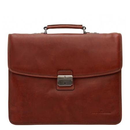 Castelijn & Beerens Verona Laptoptas 15.6 3-vaks licht bruin