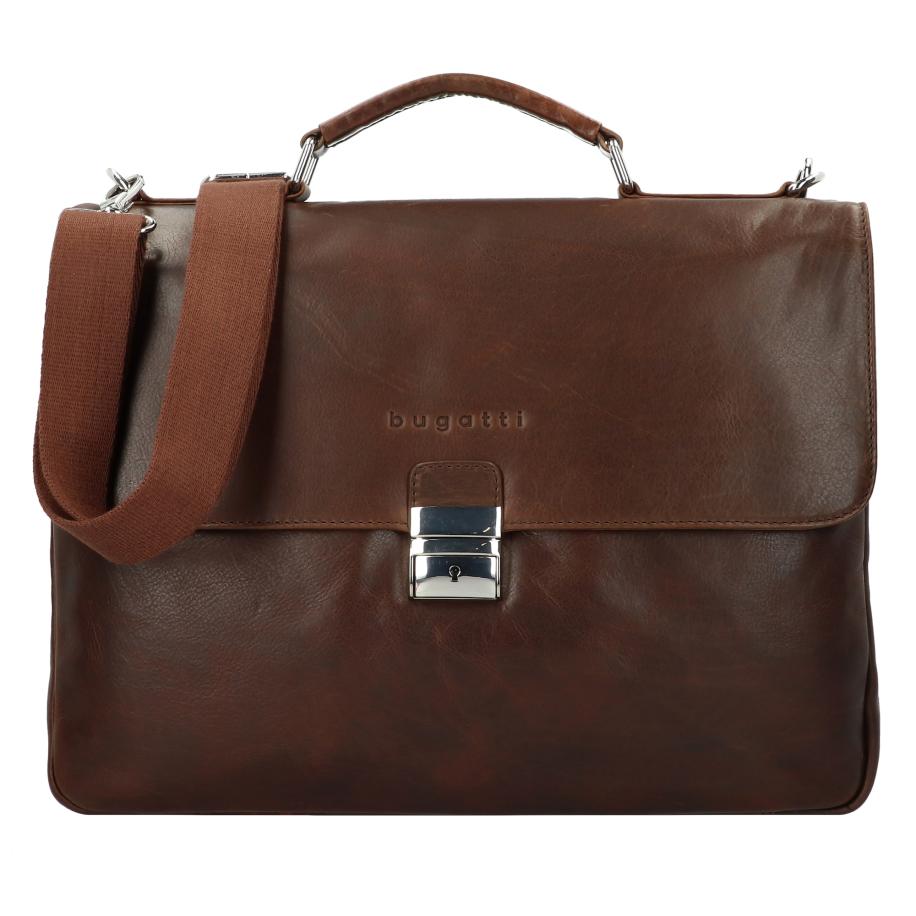 Bugatti bugatti Aktentas Romano donkerbruin / zilver -