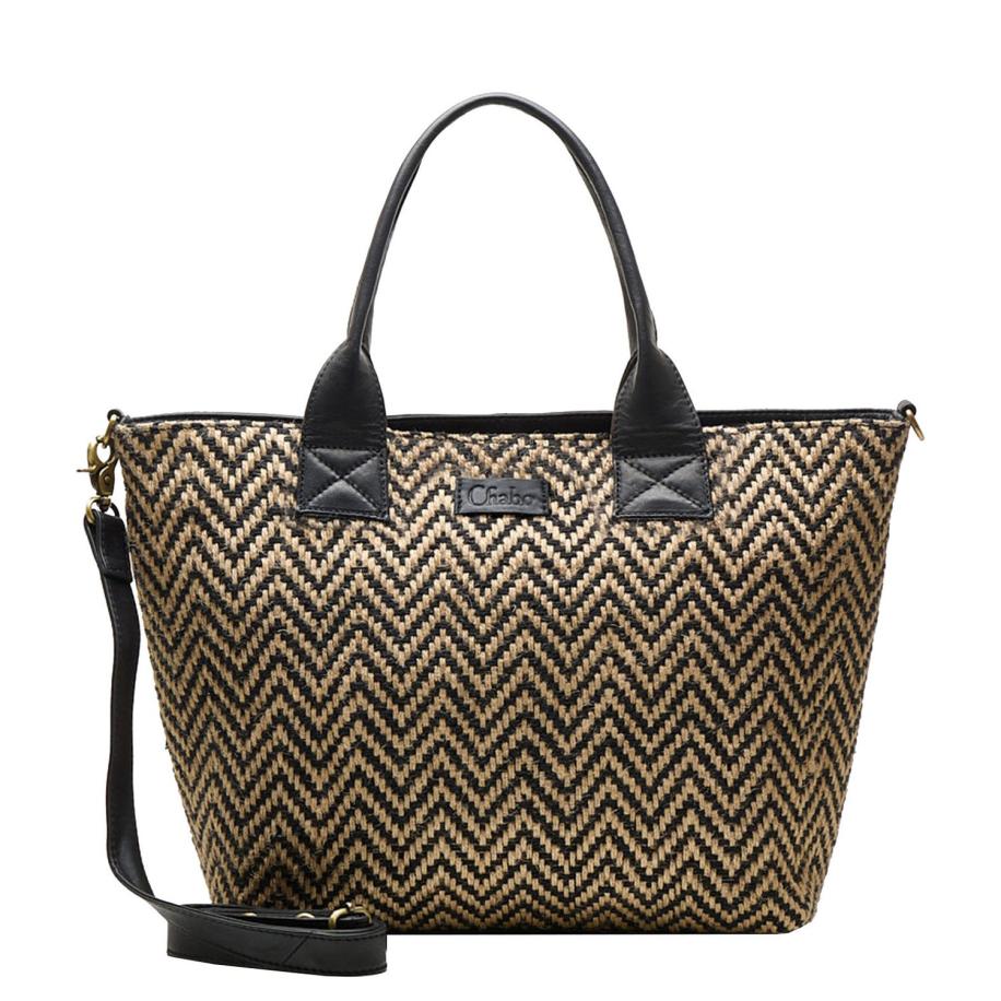 Chabo Romio Jaquard Shopper 14 black Zwart