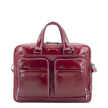 Piquadro Blue Square Organized Laptop & iPad Case red