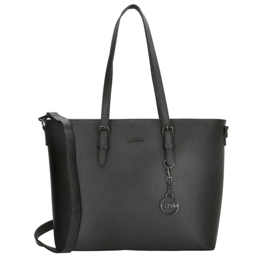 Charm London Birmingham Shopper 15.6 Black Zwart