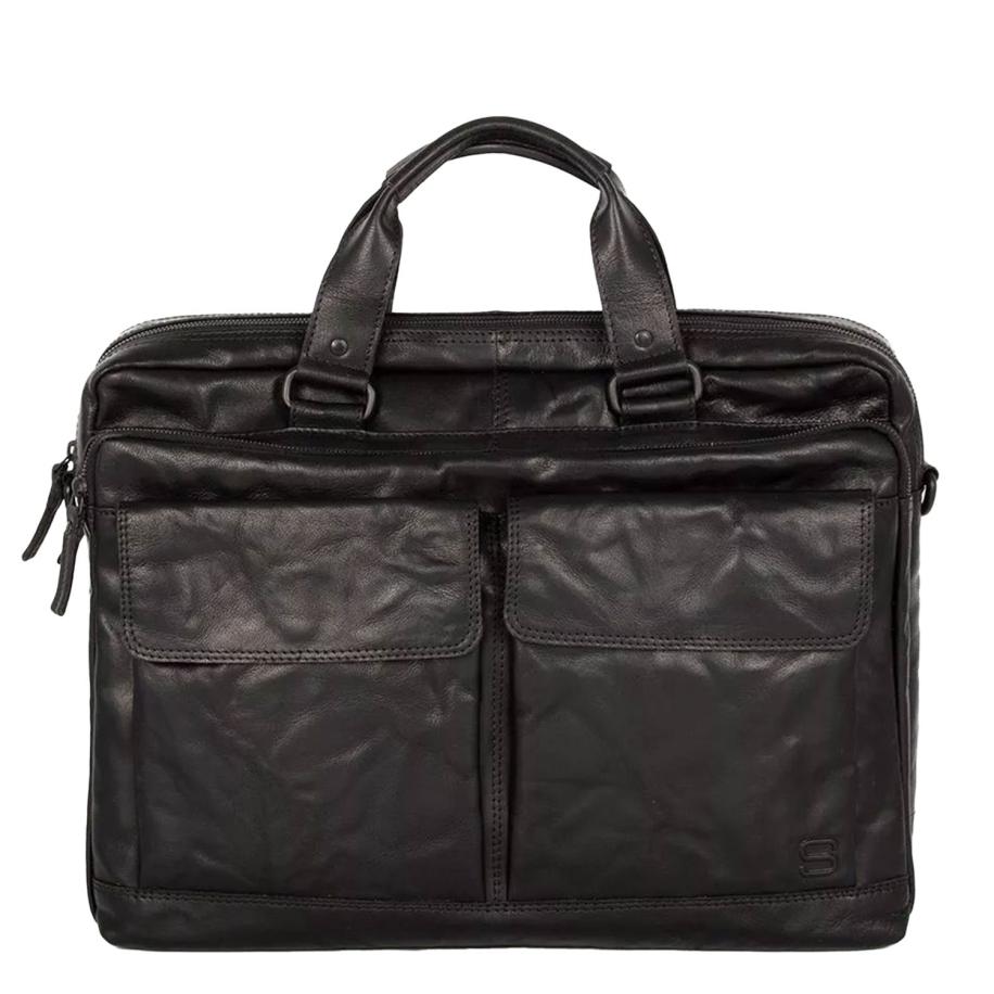 Spikes & Sparrow Berry Business Laptopbag 17 black Zwart