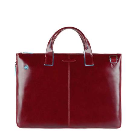 Piquadro Blue Square Expandable Slim Computer Bag 15.6 red