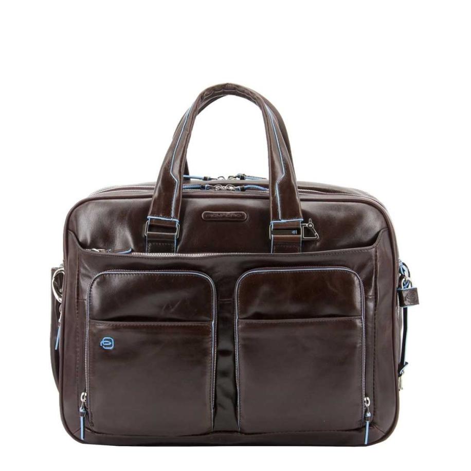 Piquadro Blue Square Expandable Computer Case with iPad/iPad Air Holder brown Bruin
