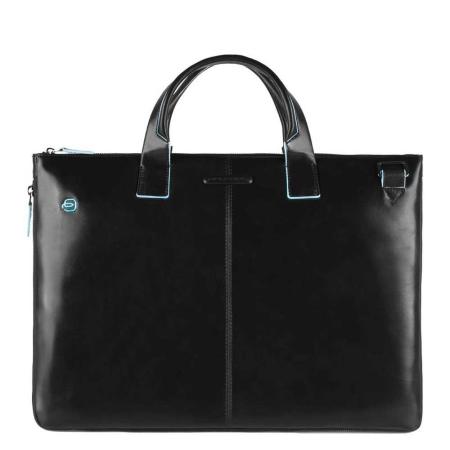 Piquadro Blue Square Expandable Slim Computer Bag 15.6 black