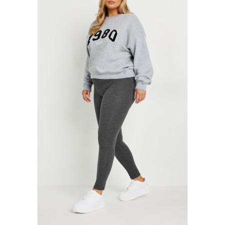 Yours Stretch Legging In Gemêleerd Grijssize 42