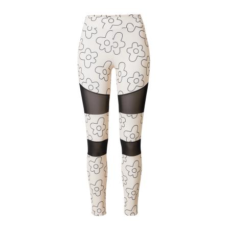 Urban Classics Leggings zwart / wolwit