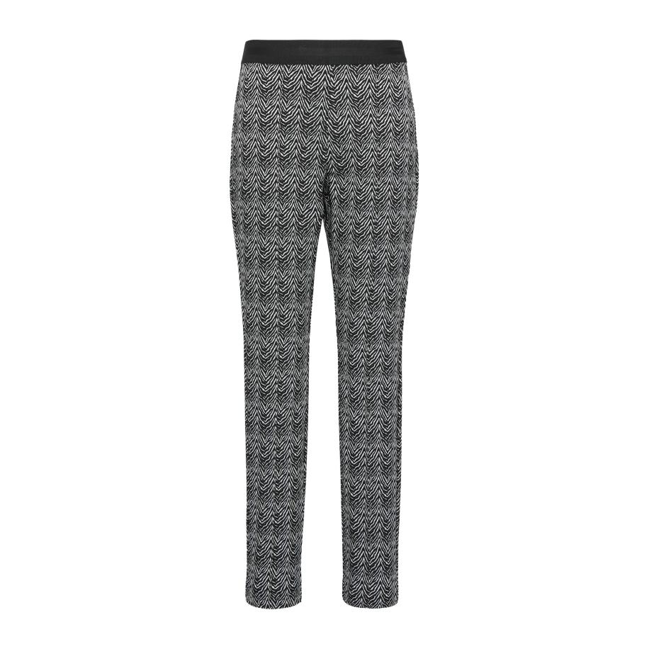 Comma COMMA Leggings zwart / wit -