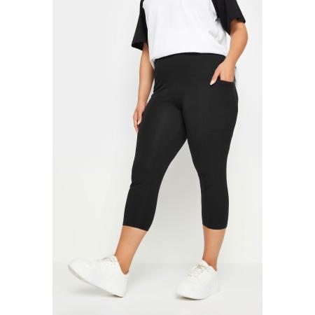 Yours Cropped Legging Met Zakken In Zwart Size 58-60