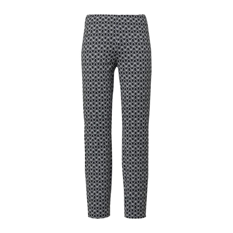 Comma COMMA Leggings zwart / wit -