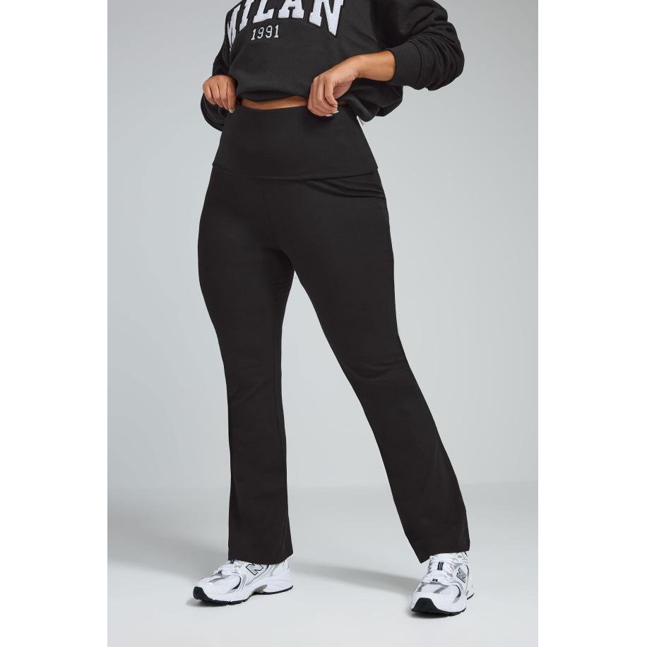 Limited Collection Flared Legging Met Omslag In Zwart Size 58-60 Zwart