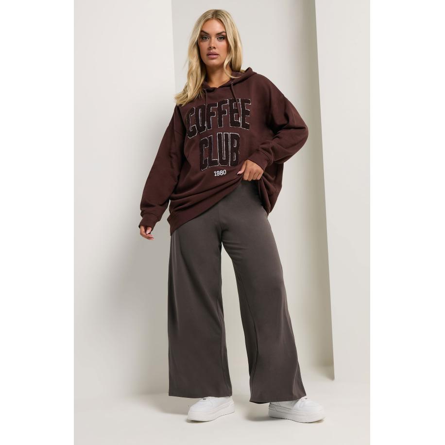 Yours Curve Bruine Wijde Legging Size 62-64 Bruin