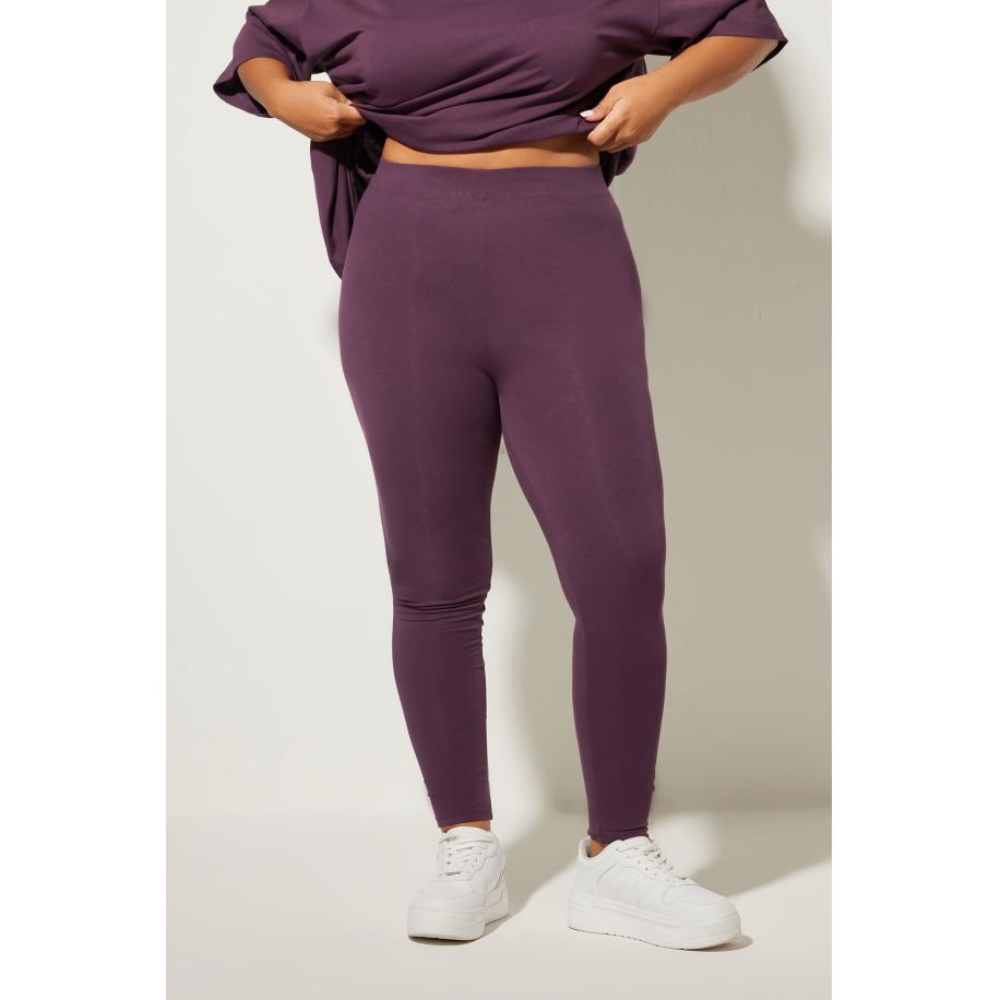 Yours Curve Donkerpaarse Legging Size 62-64 Paars