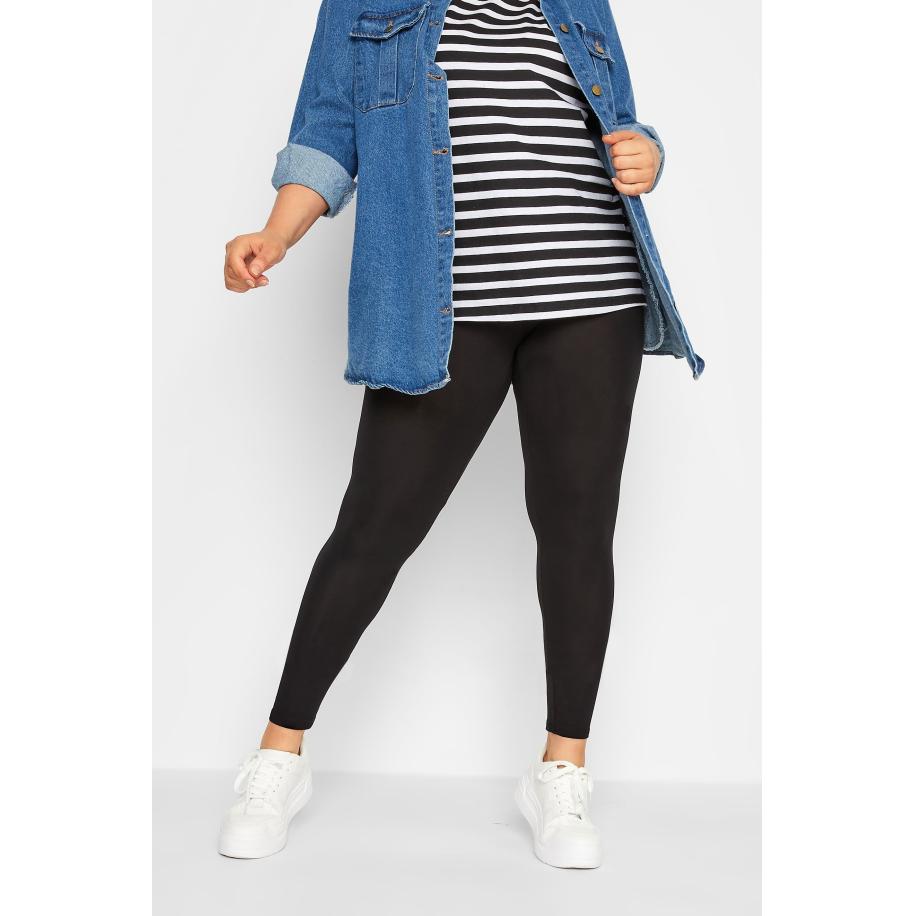 Yours For Good Sustainable Legging Van Gerecyclede 'Lenzing'viscose In Zwartsize Short > 50 Zwart