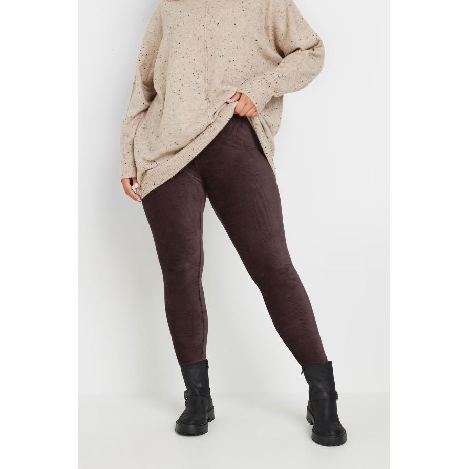 Yours Legging Van Corduroy In Chocoladebruin Size 62-64 Bruin