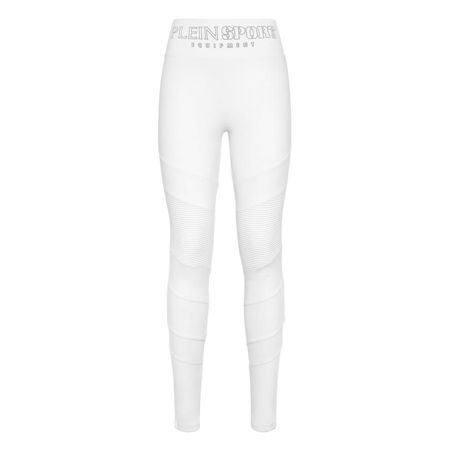 Plein Sport Leggings Statement zwart / wit Wit
