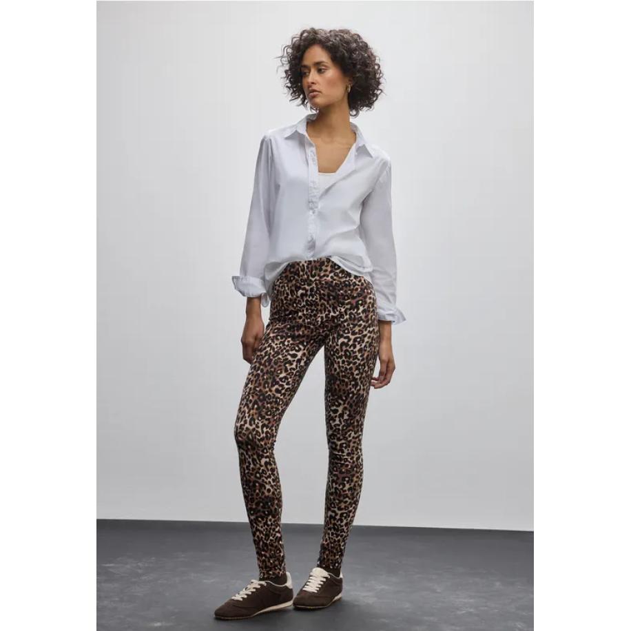 Street One Legging met leopatroon Bruin