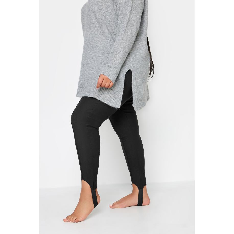 Yours Bengaline Legging Met Stijgbeugels In Zwart Size 54 Zwart