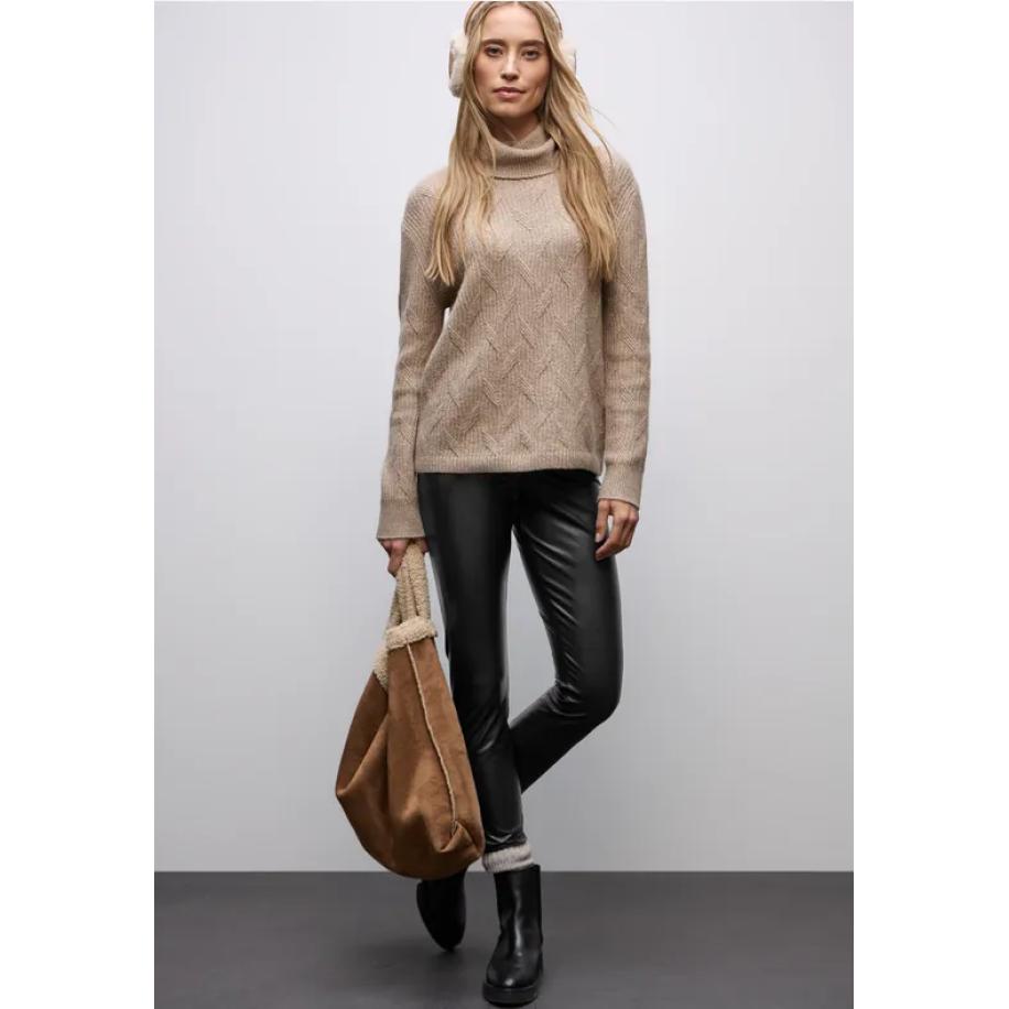 Street One Leren legging Bruin