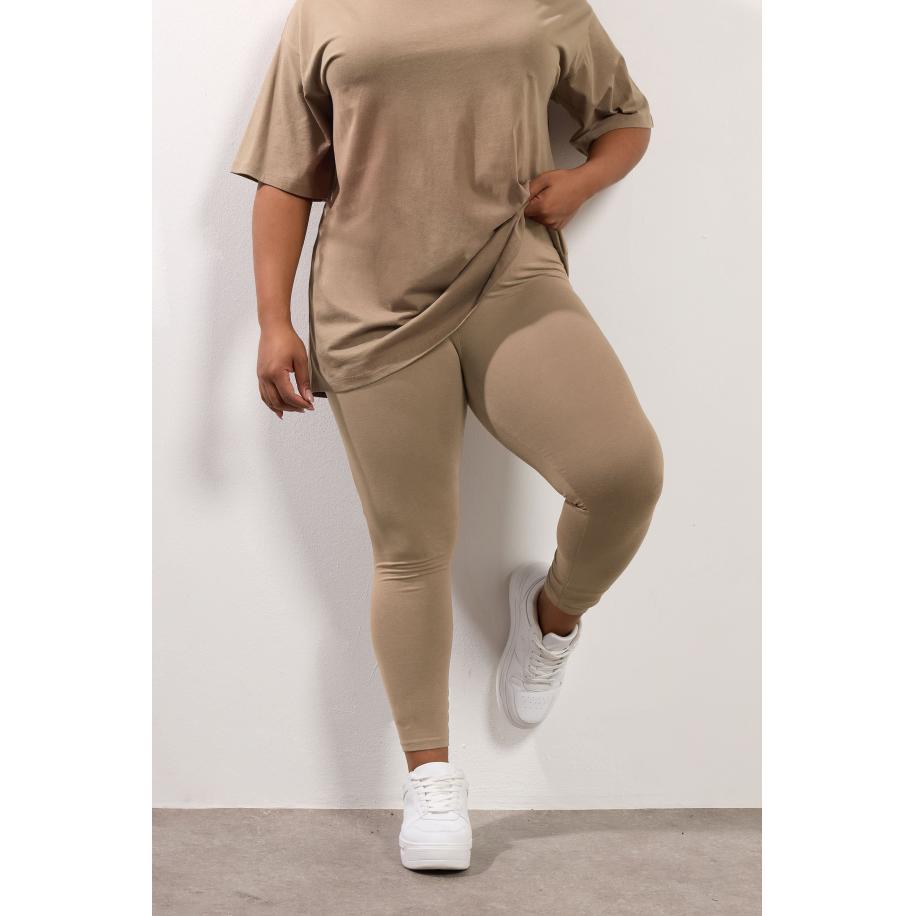 Yours Curve Natuurlijke Bruine Legging Size 62-64 Bruin