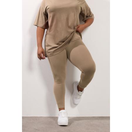 Yours Curve Natuurlijke Bruine Legging Size 62-64