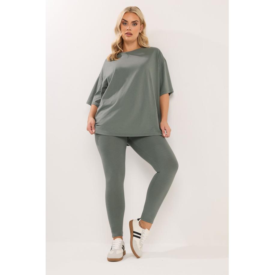 Yours Saliegroen Tshirt En Leggings Size 62-64 Groen