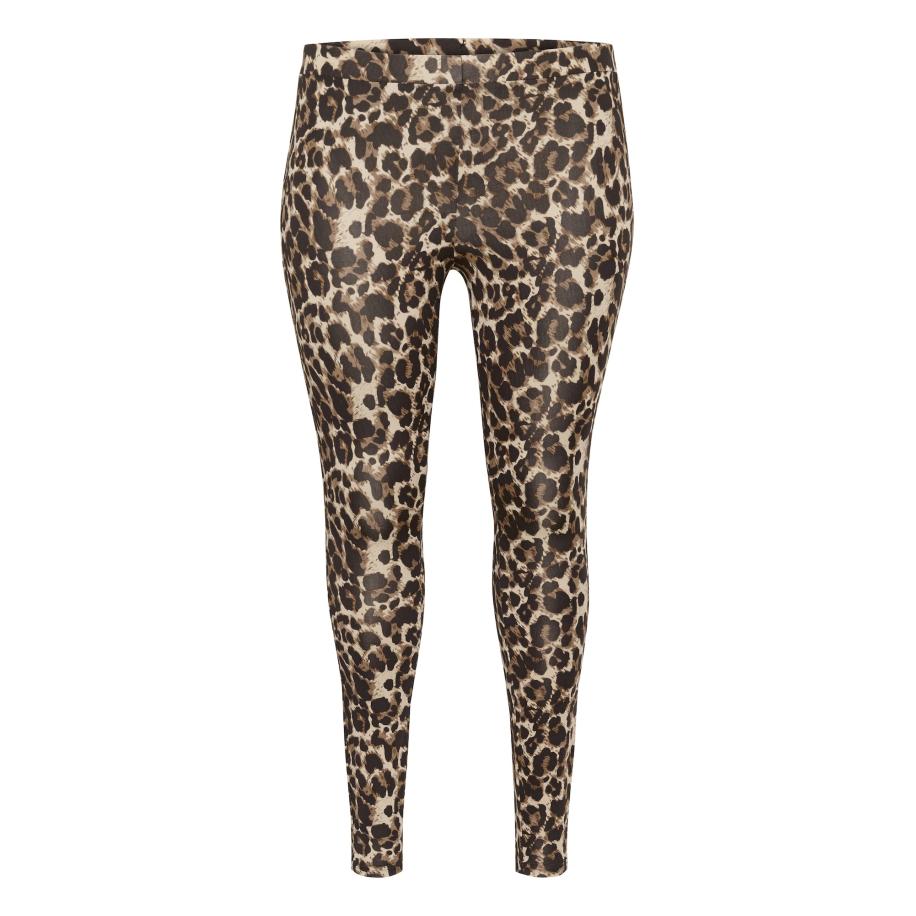Kaffe KAFFE CURVE Leggings Peppi sepia / zwart -