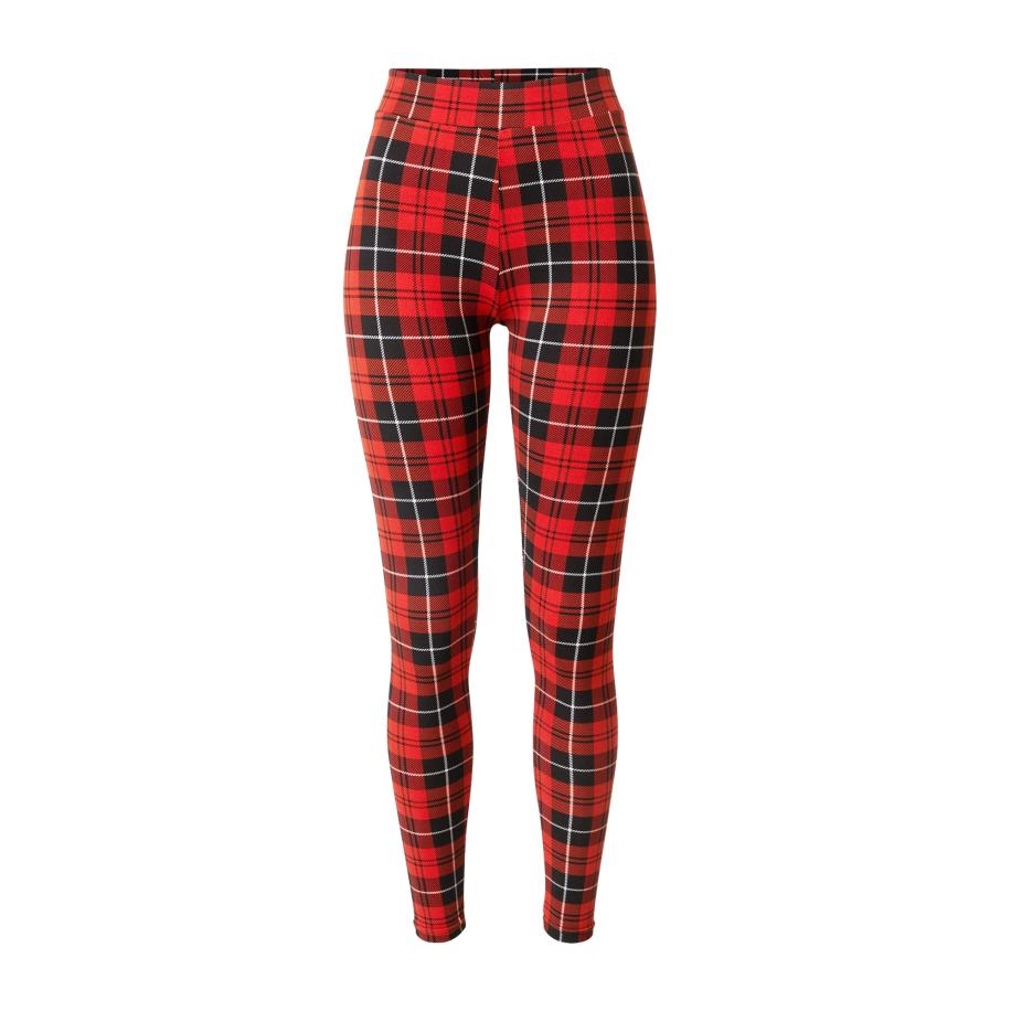 Urban Classics Urban Classics Leggings rood / zwart / wit -