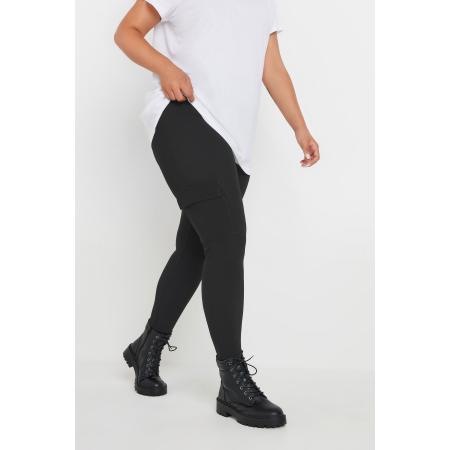 Yours Legging Met Cargozakken In Zwart Size 58-60