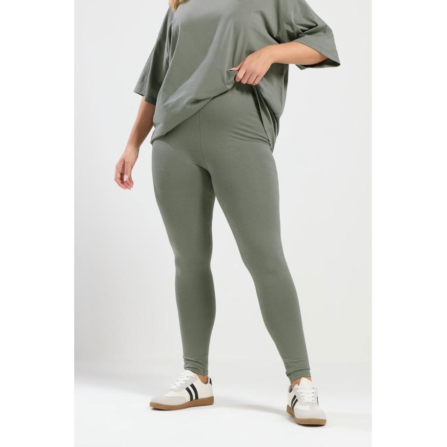 Yours Curve Kakigroene Leggings Size 62-64 Groen