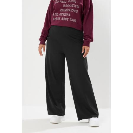 Yours Curve Zwarte Legging Met Wijde Pijpen Size 62-64