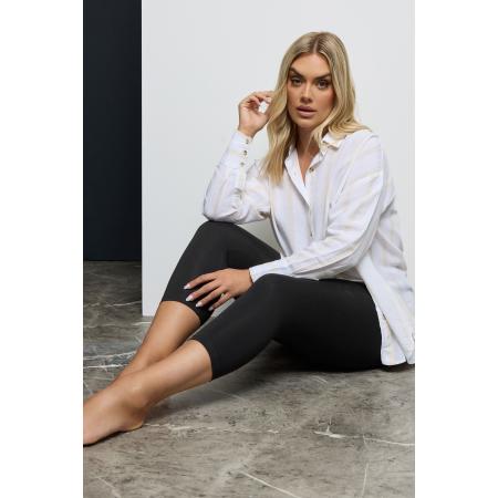 Yours For Good Driekwart Katoenen Legging In Zwartsize 46