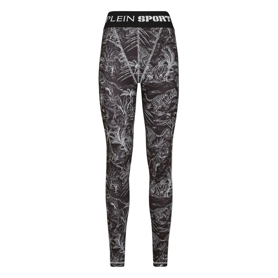Plein Sport Plein Sport Leggings basaltgrijs / lichtgrijs / zwart -