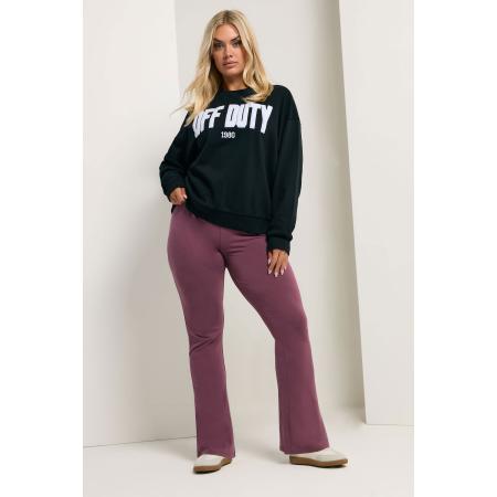 Yours Curve Bordeauxrode Uitlopende Legging Size 58-60