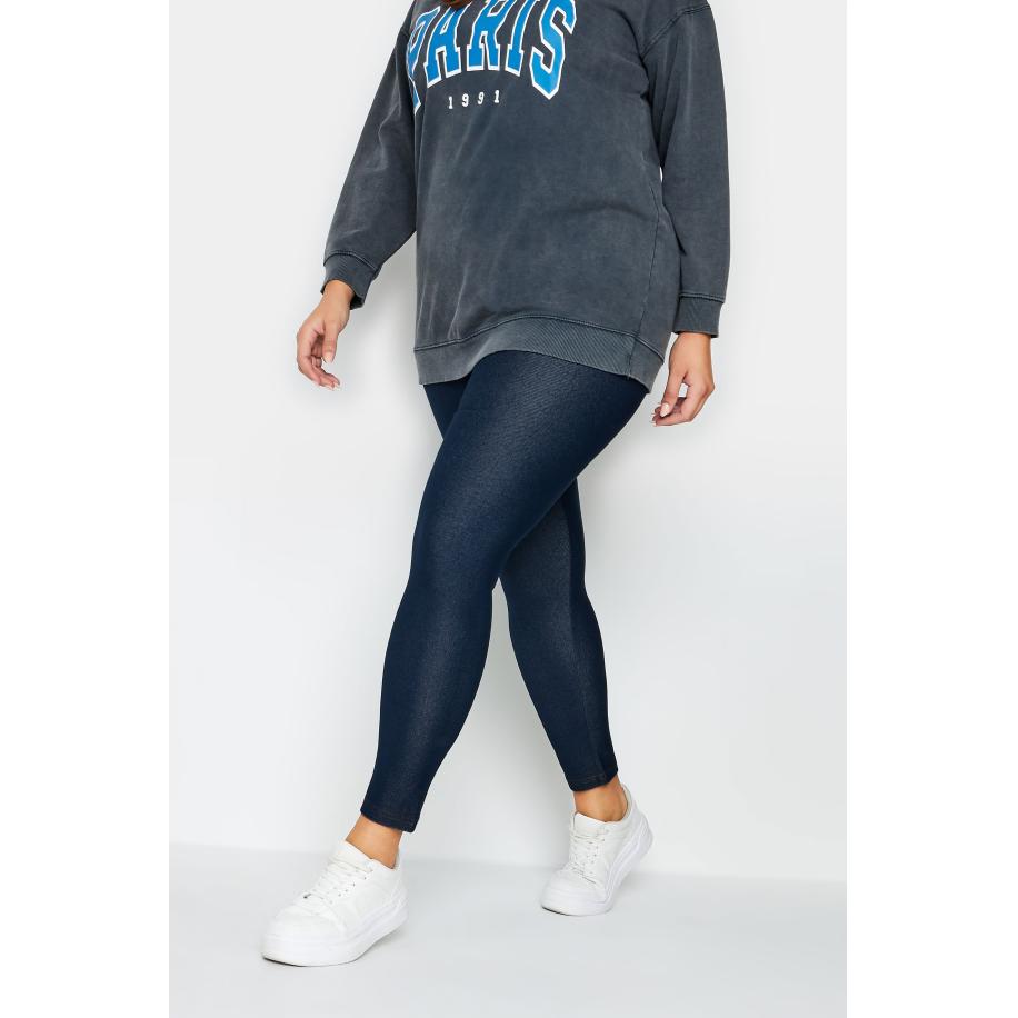 Yours For Good Jegging Van Zacht Jersey In Midblauwsize 42 Blauw