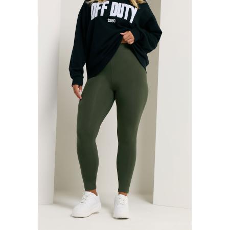 Yours Curve Donkergroene Hoge Taille Legging Size 58-60