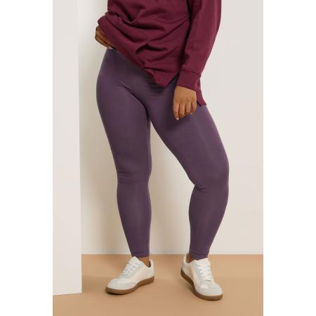Yours Curve Paarse High Waisted Leggings Size 58-60