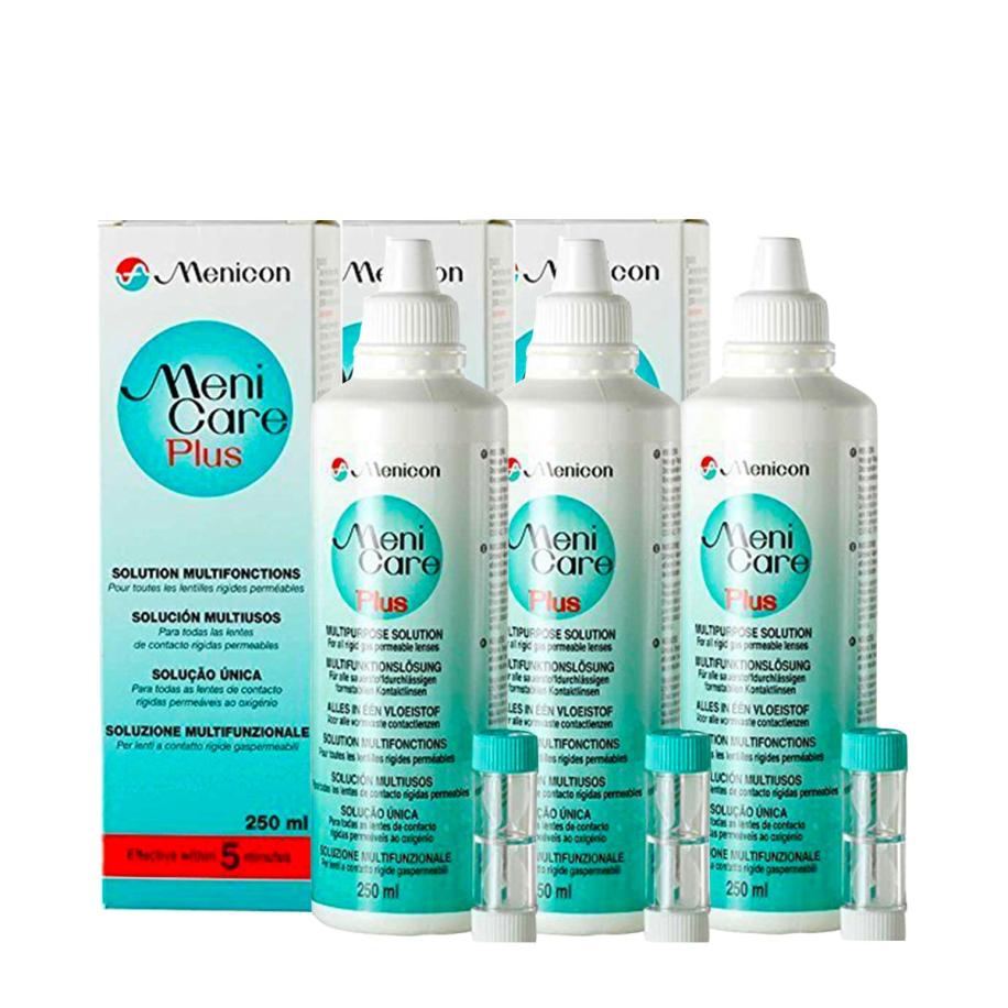 Menicare Plus Voordeelpakket (3x250ml) - Lenzenvloeistof > 0
