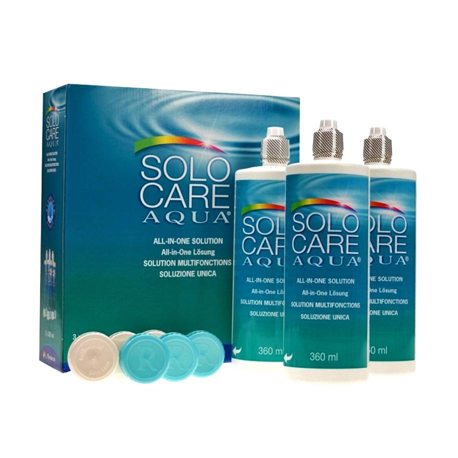 Solocare Aqua Voordeelpakket (3x360ml) - Lenzenvloeistof > 0