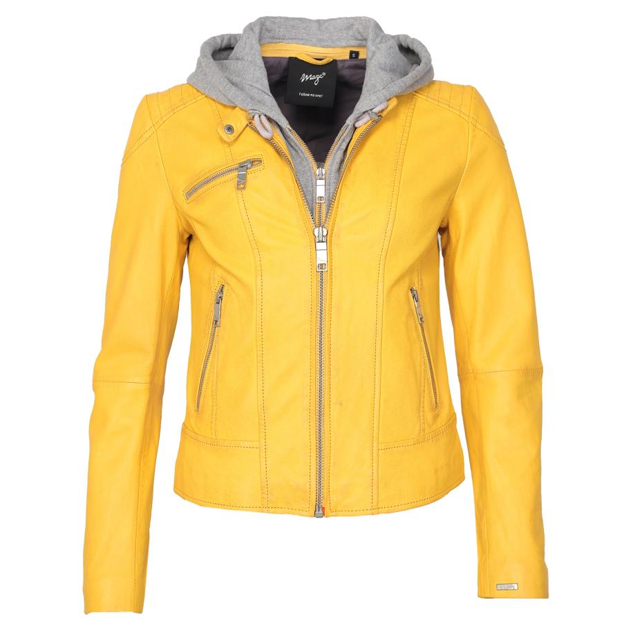 Maze Maze Tussenjas Mico geel / grijs -